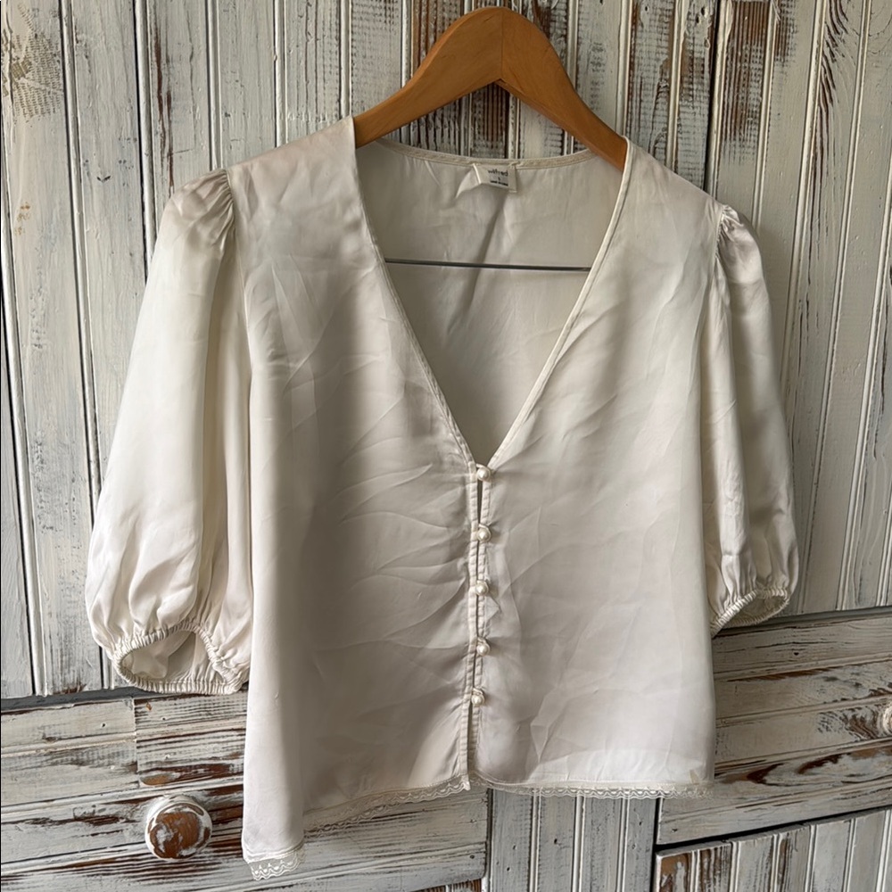 Wilfred Cream Puff Sleeve Blouse